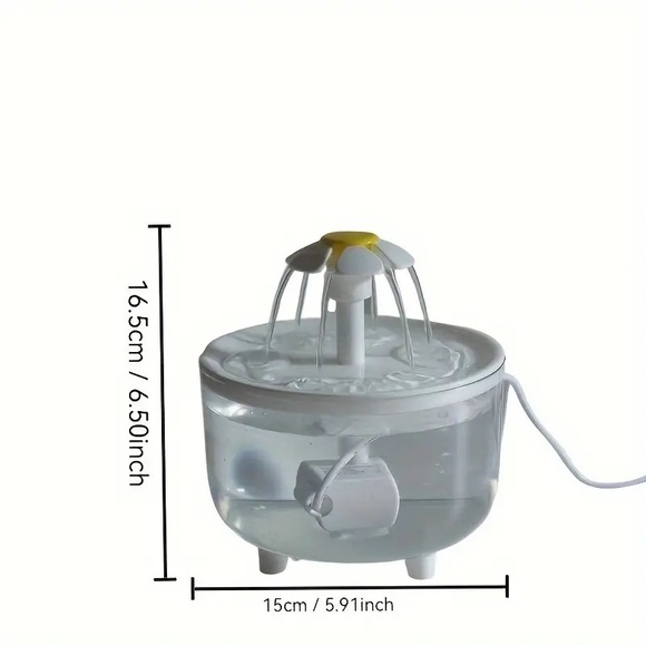 1.5L Transparent Automatic Circulation Cat Water Fountain USB Powered New in Box - Picture 3 of 5